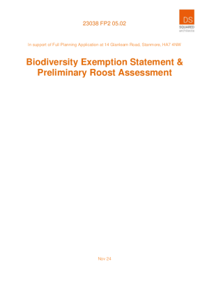  Biodiversity Exemption Statement and Preliminary Roost Assessment